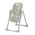 Kinderkraft Chaise haute bébé TASTEE, Plateau réglable, Tablette amovible, Roulettes - Rose-1