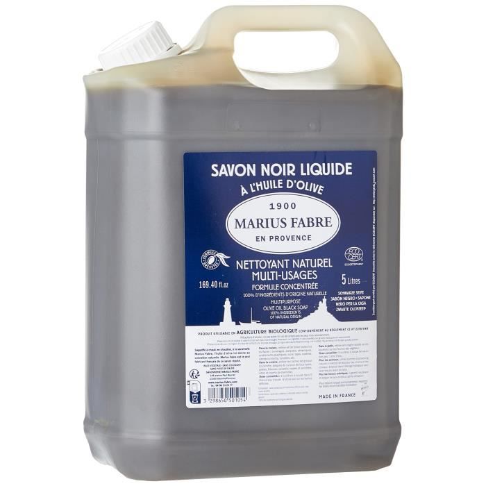 Savon noir liquide 1 kg ou 5kg 100% français Contenance 1kg
