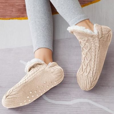 Chaussons Doublés Polaire AWAVM - Antidérapants Unisexe - Taille 38-42