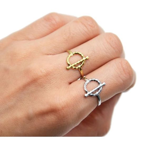 Bague cercle et barre best sale