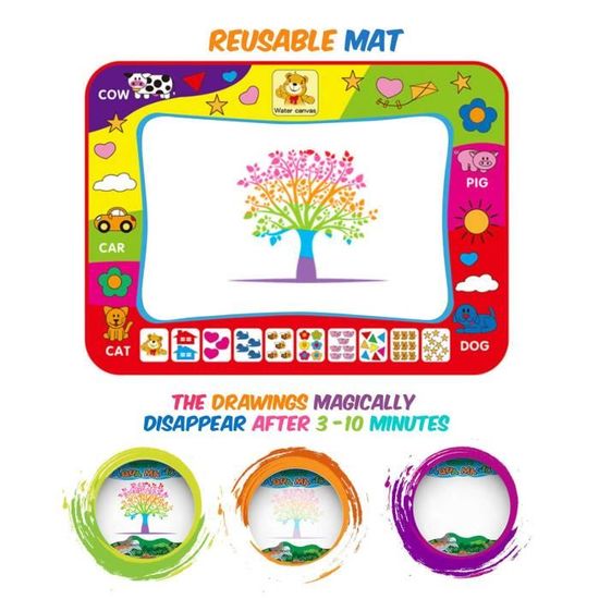 Aqua Magic Tapis de gribouillage 101,6 x 81,3 cm, grand tapis de dessin