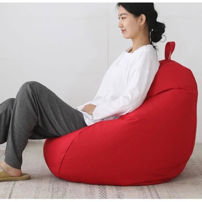 Pouf Poire Géant Imprimé Football - Housse Seule Sans Remplissage - Pour Canapé, Chambre, Salon (L) - 14