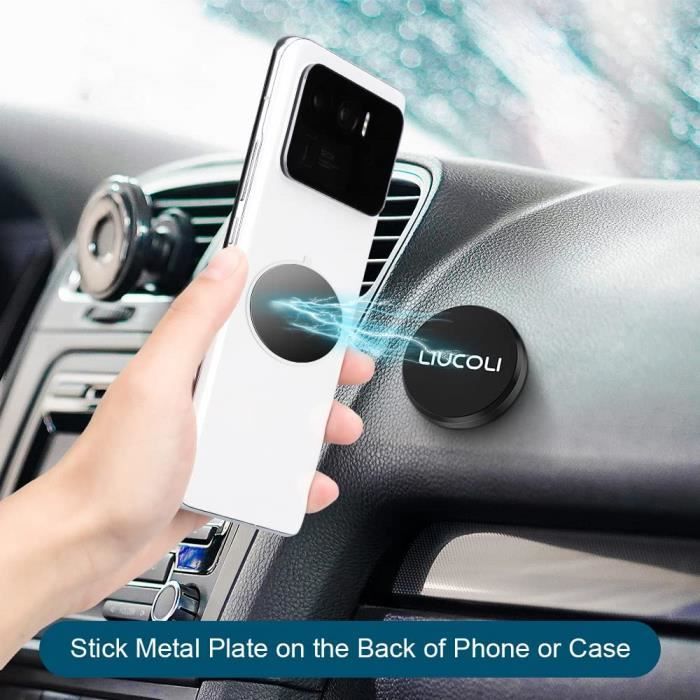 NXYXPlaque métallique autocollante pour Aimant téléphone Voiture Lot de 12 Plaques métal