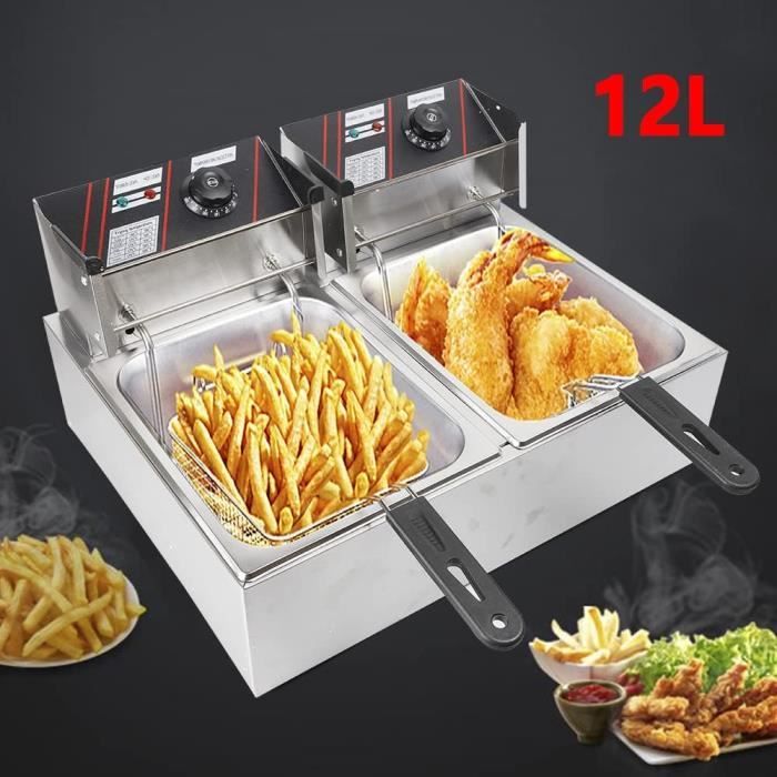 Friteuse électrique professionnelle double cuve EF8 8B mbm
