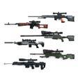 couleur DSR-1 Pistolet de Sniper AWM MK14 DSR 1-6 SVD TAC en plastique, jouet d'assemblage, modèle de pistole-2