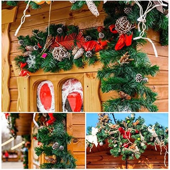 Guirlande Tinsel Noël 10 Pièces - 2m Chaque - Déco Sapin, Fenêtre Ou Mur Pour Ambiance Festive