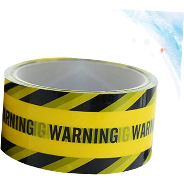 Ruban d'avertissement de danger noir/jaune, rubans de sécurité 15 cm x 30 m  Marquage d'avertissement réfléchissant jaune noir ruban d'adhérence solide