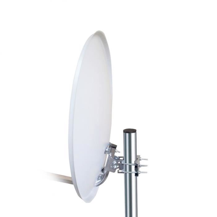 Parabole Satellite HDSAT Aluminium 60cm - Blanche Pour Astra Et EUTELSAT - Montage Rapide