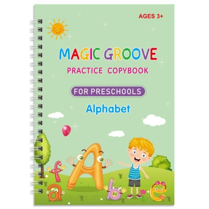 Lot De 4 Livres Magiques D'écriture - Apprendre Lettres, Chiffres, Calligraphie (avec Stylo Et Recharges) - Cadeau éducatif Enfant