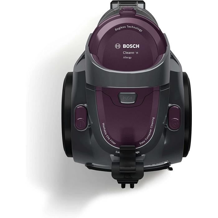 Bosch Electroménager - BGC05AAA1 Série 2 Aspirateur sans sac – Aspirateur  au format ultra compact et poids léger – Couleur : Violet