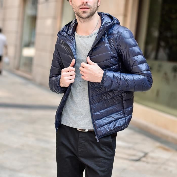 Homme Doudoune Hiver Chaud Jacket Ultra Leger Compressible Doudoune Matelassee Marine Marine Cdiscount Pret a Porter