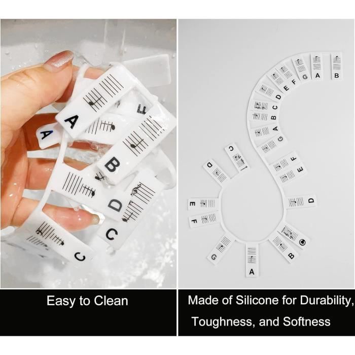 Étiquettes D'apprentissage Piano En Silicone - Pour 88 Touches, Notes Et Touches - Amovibles, Réutilisables, Multicolores