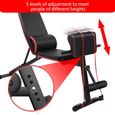 7 Banc de Musculation réglable inclinable Multifonction Sit-up Fitness Musculation Bras Gym Domicile Bureau -YUH-3