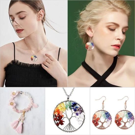 Kit De Fabrication De Bijoux, Perles En Pierre Naturelle Irrégulière