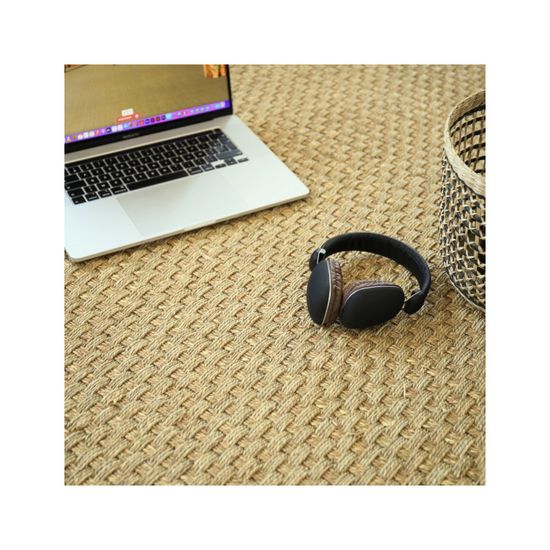 Tapis Jonc De Mer Ganse Paro Fin Natte 4x4 Ganse Gris