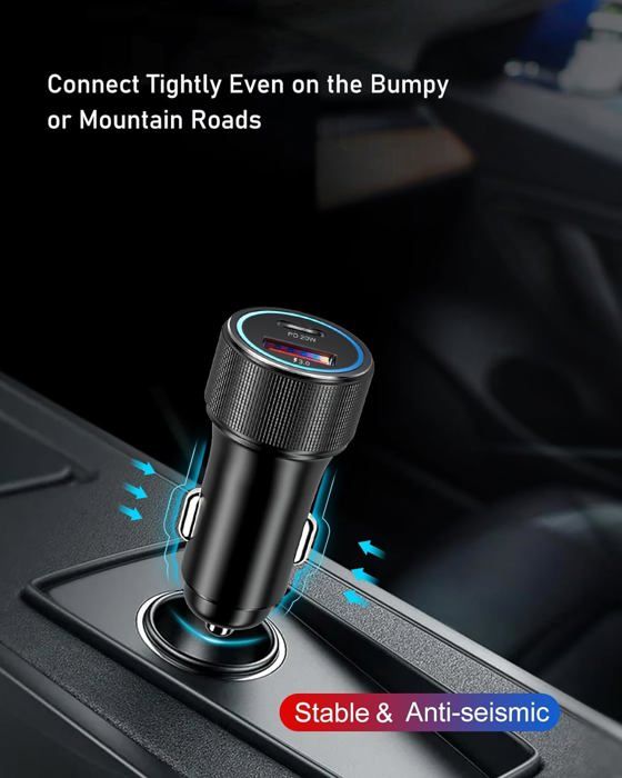 Chargeur Voiture Allume-cigare Micro-USB - Compatible MTT Bazic V2 / Extrem - Noir - Neuf