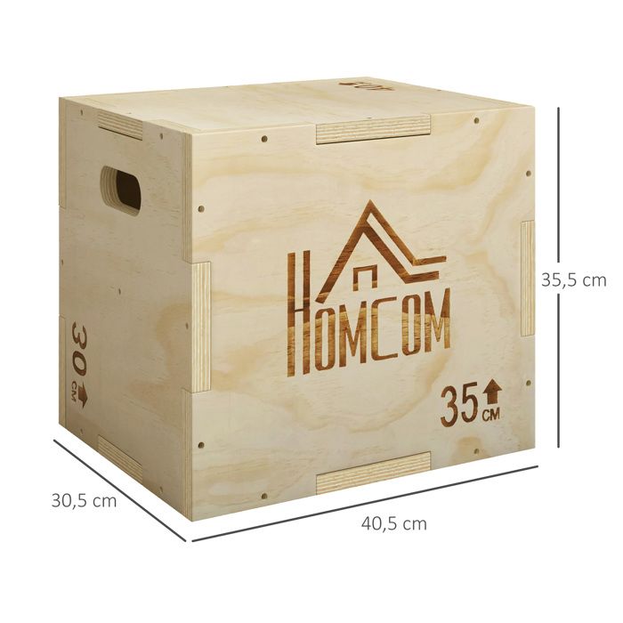 Boîte De Saut Pliométrique 3 En 1 - 30x35x40 Cm, Mousse Perle Dense - Pour Fitness, Gym, Enfants Et Adultes
