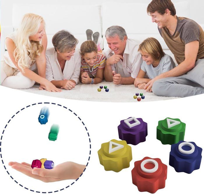 Jeu Gonggi Coréen – 5 Pierres Colorées Avec Base, Osselets Traditionnels, Jouet De Voyage Et Coordination