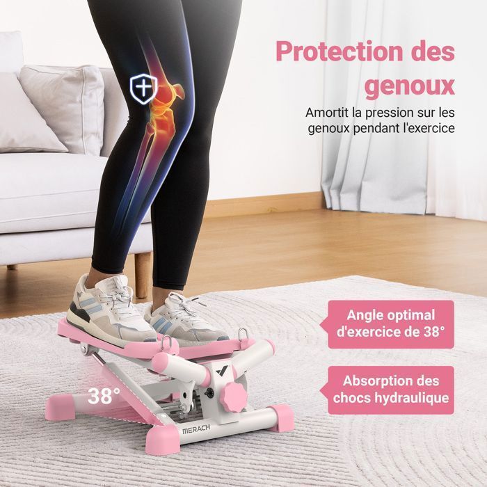 Stepper De Fitness 2 En 1 Pour La Maison, Avec Cordes De