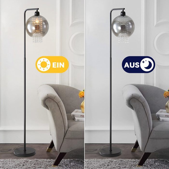 Rayofly Lampe à Arc - Salon Lampadaire Vintage Avec Abat-Jour En Rotin