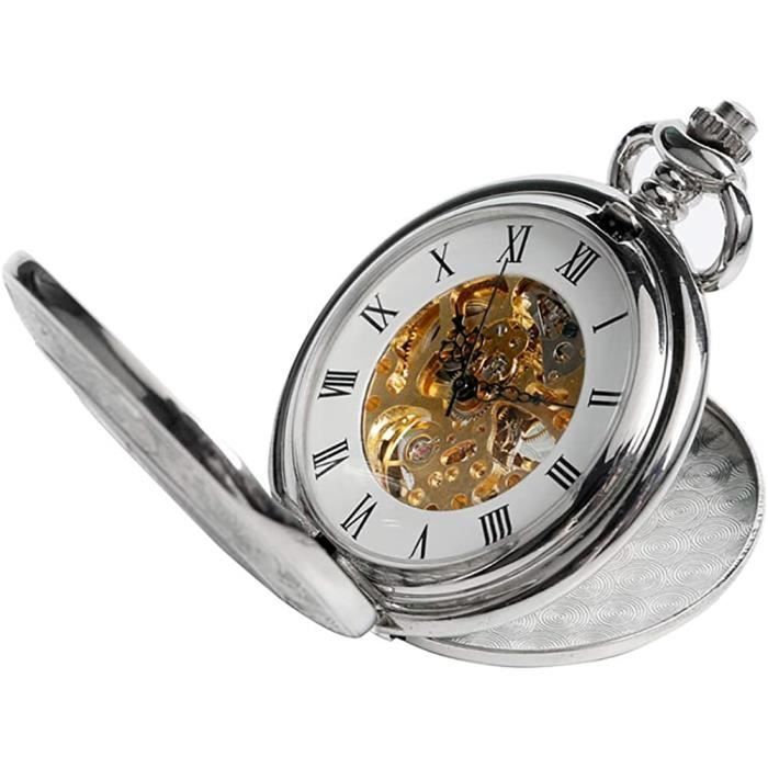 Montre Gousset r tro Squelette m canique remontage Manuel