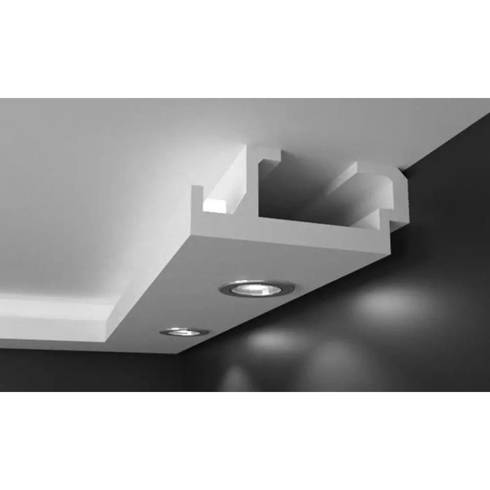 Baguette En Stuc ELHARE Profil LED - Éclairage Indirect Moderne - 2 Mètres