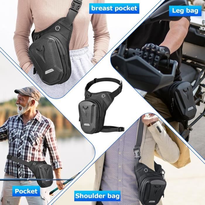 Sac De Jambe De Moto Avec Bande Réfléchissante Pour Voyage à Vélo