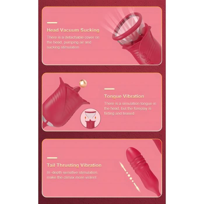 Jouet Rose pour Femmes avec Langue, Vibromasseur Point G Poussant Stimulateur de Sexe Rose pour Plaisir Sexuel des Femmes,Red - Cdiscount Boutique Erotique Jouet Rose pour Femmes avec Langue, Vibromasseur Point G Poussant Stimulateur de Sexe Rose pour Plaisir Sexuel des Femmes,Red - Cdiscount Boutique Erotique