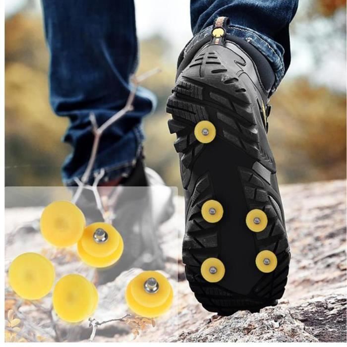 Crampons anti-glisse anti-verglas à enfiler pour chaussures 37-40