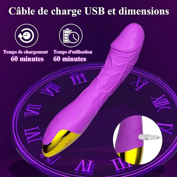 Gode Vibromasseurs Feminin Clitoridien va et vient Sex Toys, 10 Modes de  Vibration Sextoy, Charge Rapide Sextoyse Femme -violet - Cdiscount Boutique  Erotique