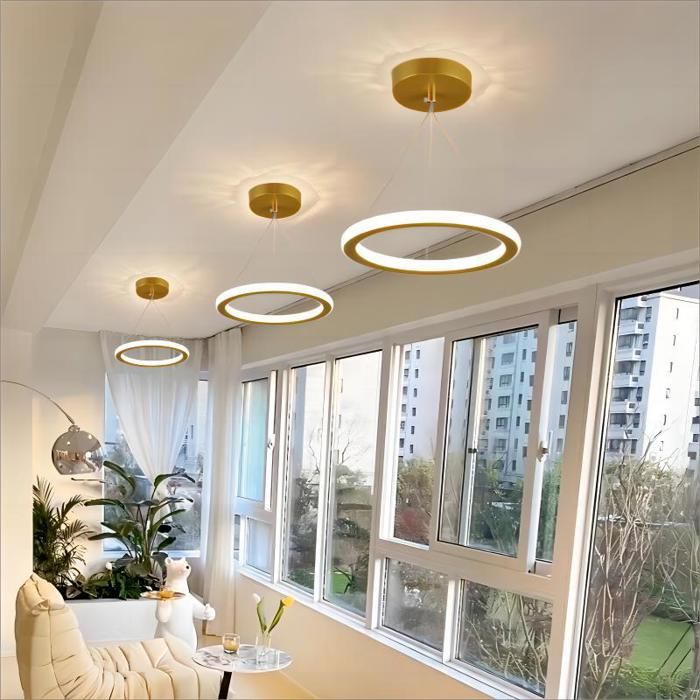 Suspension LED Hofstein Dorée, Lustre Design Moderne Pour Salon Ou Salle à Manger