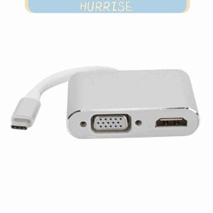 ITSOHOO Adaptateur USB C Vers VGA HDMI 4K - Convertisseur Type C Pour MacBook, Dell XPS, Galaxy S20