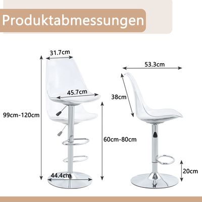 ALFORDSON Tabouret de Bar, tabourets de Cuisine pivotants à Hauteur réglable, Tabouret de comptoir Odette en Bois, vérin à gaz, Cuir PU boutonné,Blanc ALFORDSON Tabouret de Bar, tabourets de Cuisine pivotants à Hauteur réglable, Tabouret de comptoir Odette en Bois, vérin à gaz, Cuir PU boutonné,Blanc