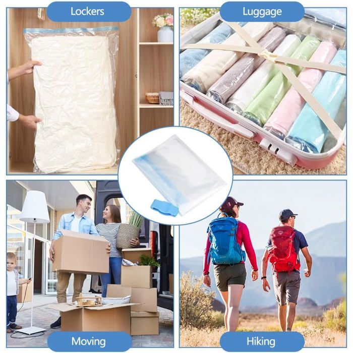 10 pièces sac de rangement de Compression sous vide sac de d'échappement vêtements de ménage sac 10 pièces sac de rangement de Compression sous vide sac de d'échappement vêtements de ménage sac