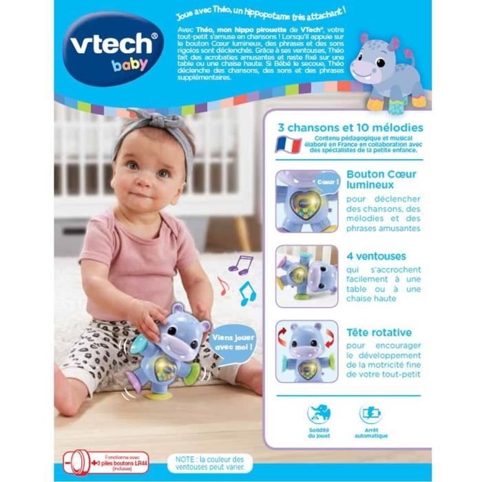 VTECH BABY - Théo, Mon Hippo Pirouette - Cdiscount Puériculture & Eveil bébé