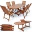 Salon Jardin Bois 1x Table 6x Chaises Pliantes Achat Vente