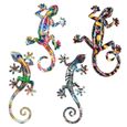 Grande Salamandre Gecko Porte-Bonheur Kolor 2 - Décoration Murale Ou à Poser 35 Cm, Style Tropical Coloré