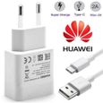 Chargeur Secteur Quick Charge 3.0 18w pour Huawei Y6 2018 Huawei Y6 2019 - Charge Rapide + Câble Micro-USB-0