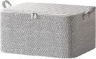 HAUTSTORE Boîtes de Rangement Pliables Grand Sac de Rangement Vetement Couette Housse Rangement,en Tissu Non-tissé,35x25x20cm,Gris