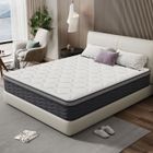 Matelas simple 120x190, 25 cm de hauteur, Dewinner, matelas à ressorts et mousse, soutien parfait ensaché, dureté moyenne