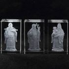 LA CHINEUSE 3 DIEUX CHINOIS FUK LUK SAU - Décoration Cristal 3D