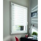 Store enrouleur Jour Nuit à clipser - L55 x H100cm - Blanc - 100% Polyester - MADECOSTORE