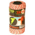 POULAILLER DIRECT Fil Électrique Conducteur - Lacmé - EasyStop - 200m - Rouge et Blanc - 3 Conducteurs en Inox
