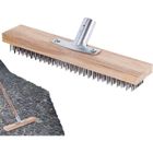 Brosse à balai métallique,YSTP balai de jardin robuste pour l'extérieur en mousse, cour, terrasse, bâtons de nettoyage non inclus