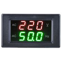 Fréquencemètre numérique Outil de test de compteur de fréquence de voltmètre AC numérique à double affichage LED 60299