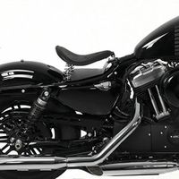 Solo Seat avec 3" Support Ronde Ressorts Argent de Selle Solo Kit pour Pour Harley Chopper Bobber X48 X72 883 1200