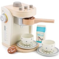 Jouet - NEW CLASSIC TOYS - Ensemble machine à café - Blanc - Bois - 3 ans et plus