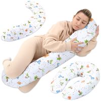Oreiller d'allaitement xxl oreiller dormeur latéral - Coton Oreiller de grossesse, de positionnement  adultes Dinosaure