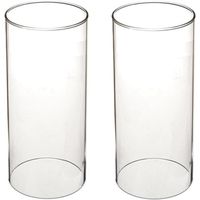 Cylindre en verre sans fond pour bougies - Bougeoir ouragan en verre - Grand tube ouvert - En verre borosilicate - Diamètre.[Z520]