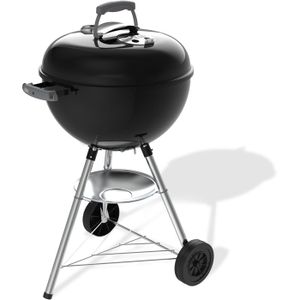 Barbecue à charbon - Weber - Bar-B-Kettle - Ø47 cm - Thermomètre intégré - Acier émaillé - 6 couverts - Noir